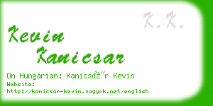 kevin kanicsar business card